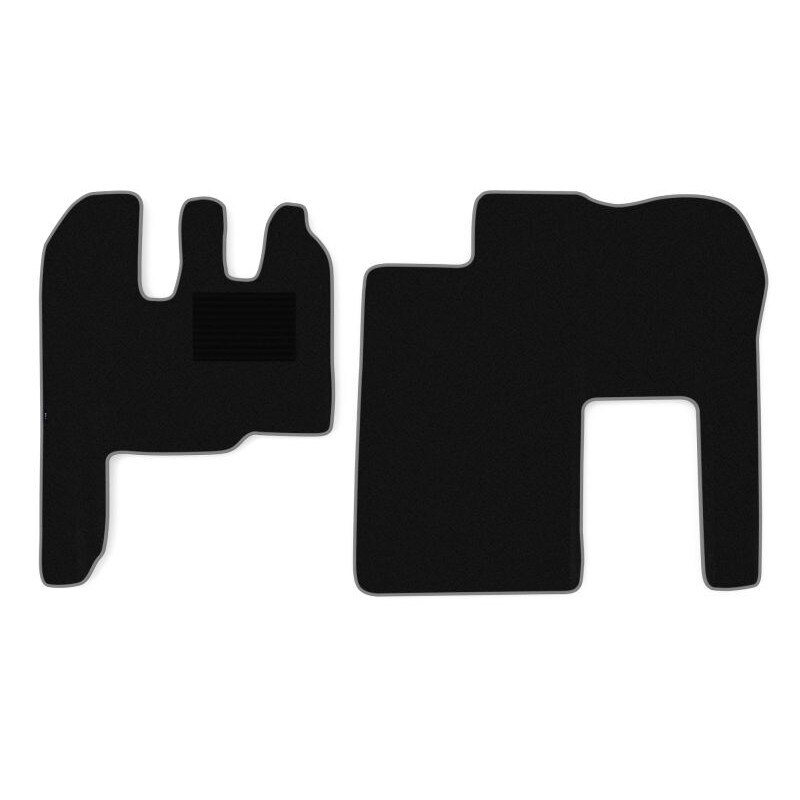 Set 2 covorase camion F-Core, velur, pentru RENAULT MAGNUM, 2004+, Negru - Gri