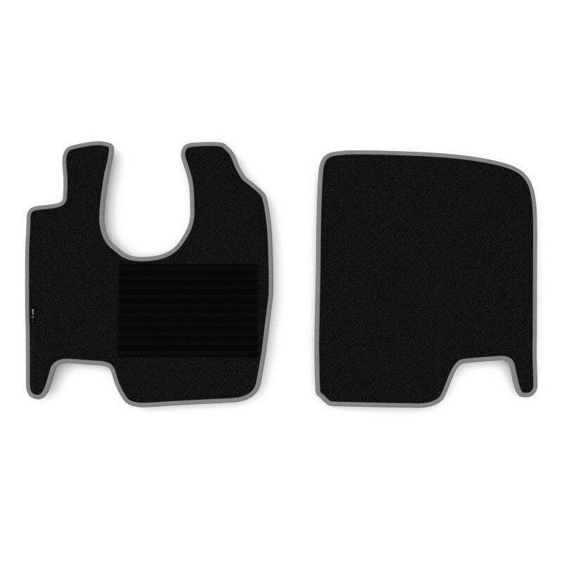 Set 2 covorase camion F-Core, velur, pentru MERCEDES ATEGO, ATEGO 2, ATEGO 3, AXOR, 1998+, Negru - Gri
