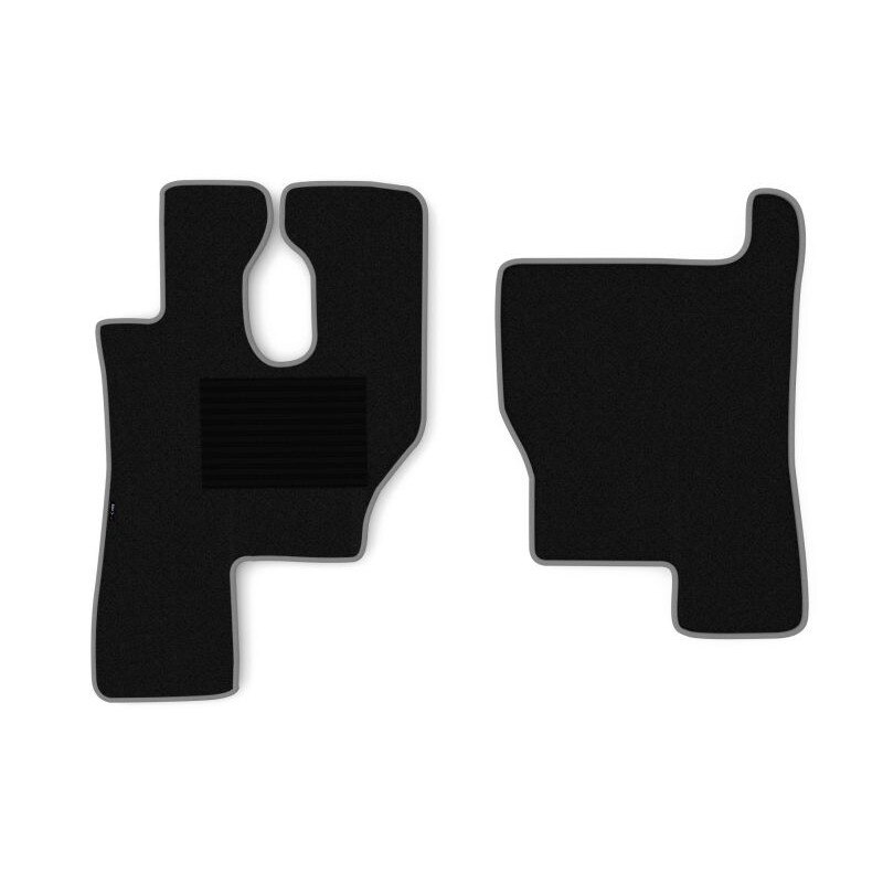 Set 2 covorase camion F-Core, velur, pentru MERCEDES ACTROS, 1996+, Negru - Gri