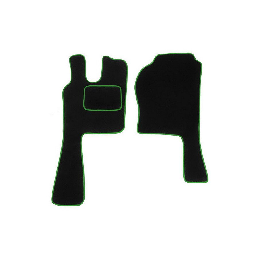 Set 2 covorase camion F-Core, velur, pentru SCANIA P,G,R,T, scaun pasager pneumatic, 2004+, Negru - Verde