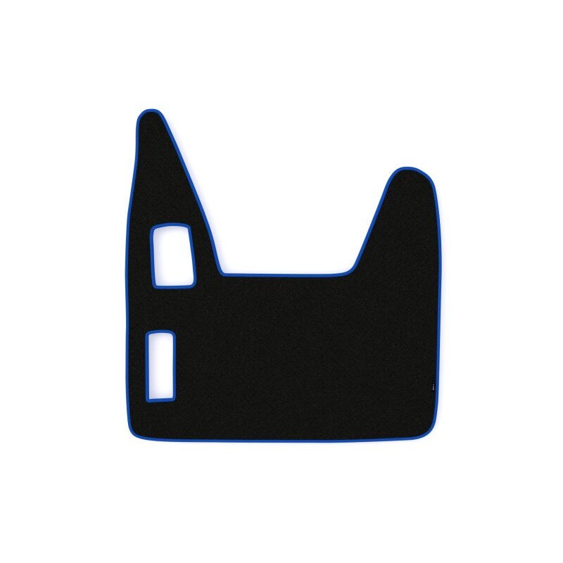 Covoras central cabina camion F-Core, velur, pentru DAF XF 95, transmisie manuala, 2002-2006 , Negru - Albastru