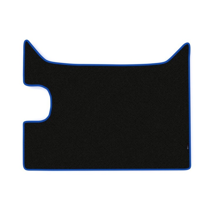 Covoras central cabina camion F-Core, velur, pentru DAF XF 105, transmisie manuala, 2005+ , Negru - Albastru