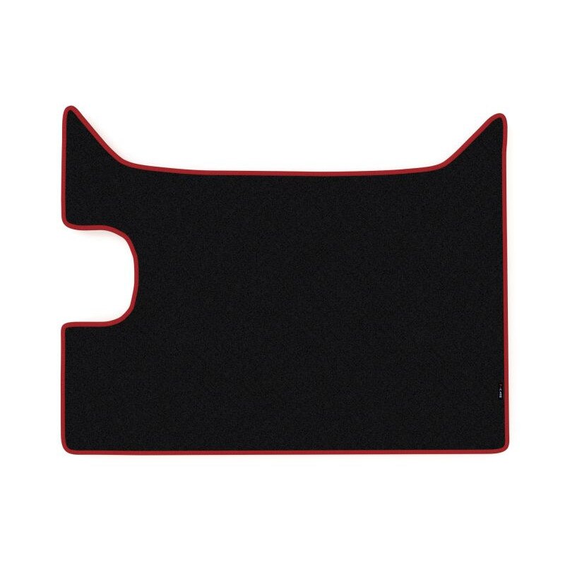 Covoras central cabina camion F-Core, velur, pentru DAF XF 105, transmisie manuala, 2005+ , Negru - Rosu