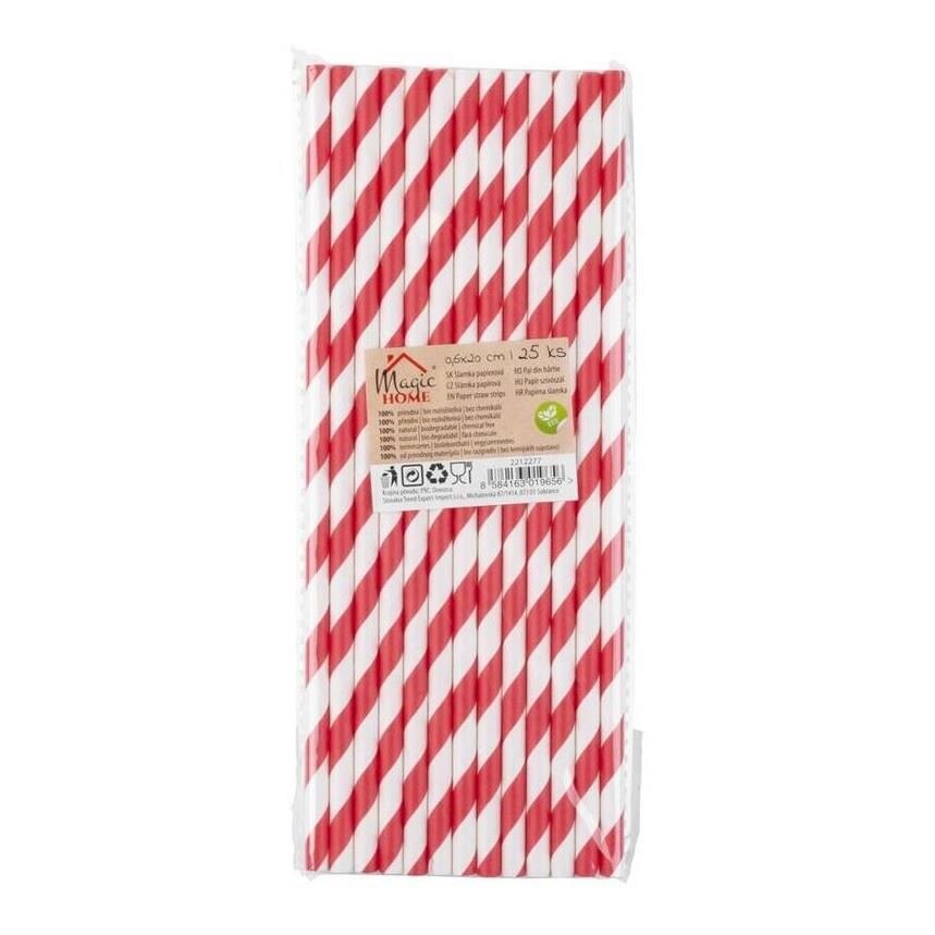 Set paie de hartie Strend Pro MagicHome Paper ECO, 25 buc/set, 6x197 mm, alb/rosu