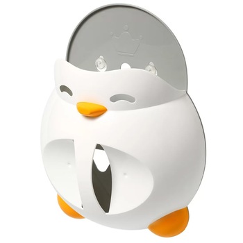Suport de baie pentru jucarii BabyOno Pinguin 593A, Alb Suport de baie pentru jucarii BabyOno Pinguin 593A, Alb