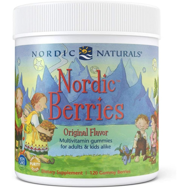 Supliment alimentar Nordic Naturals Nordic Berries Multivitamin, Original Flavor 120 gummy berries