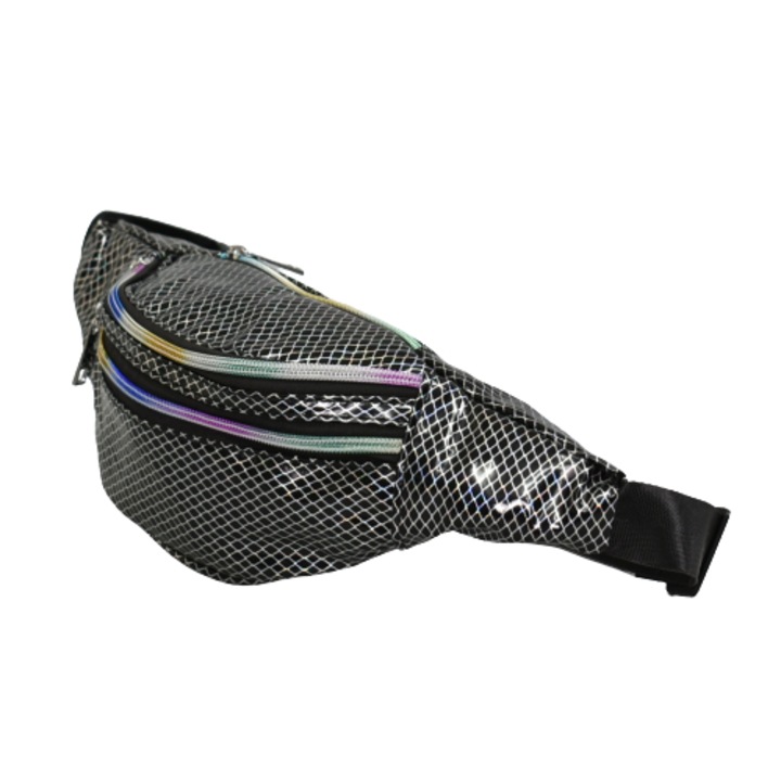 Geanta crossbody, Piele ecologica, 30x11x9 cm, Multicolor