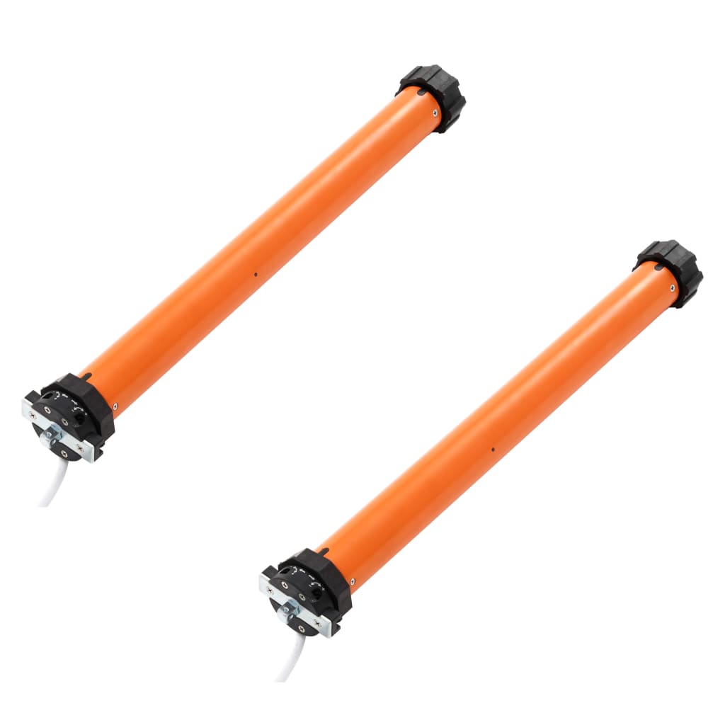 Set de 2 motoare tubulare vidaXL, Metal, 30 nm/45 mm, Portocaliu