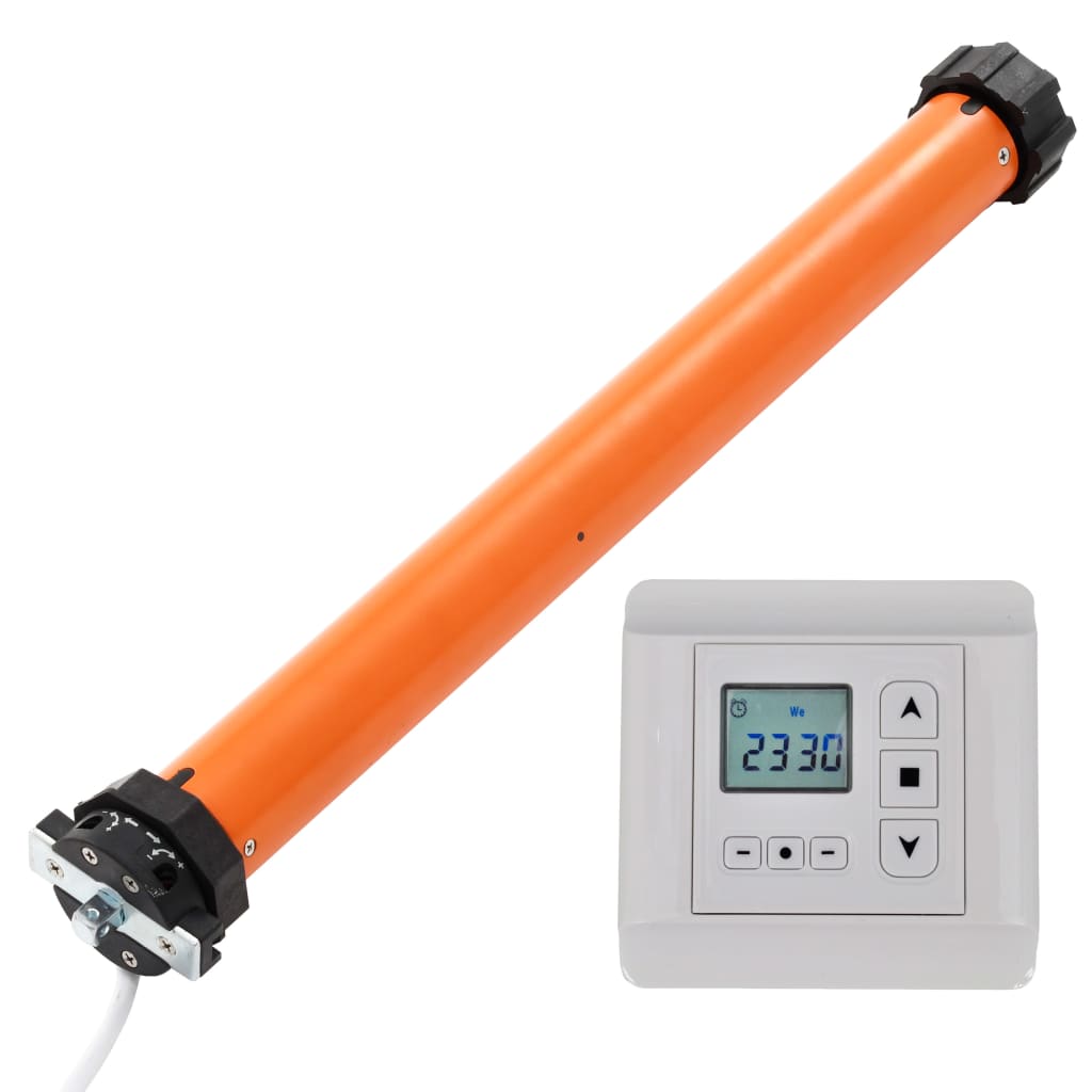 Motor tubular cu telecomanda vidaXL, Metal, 30 nm/45 mm, Portocaliu