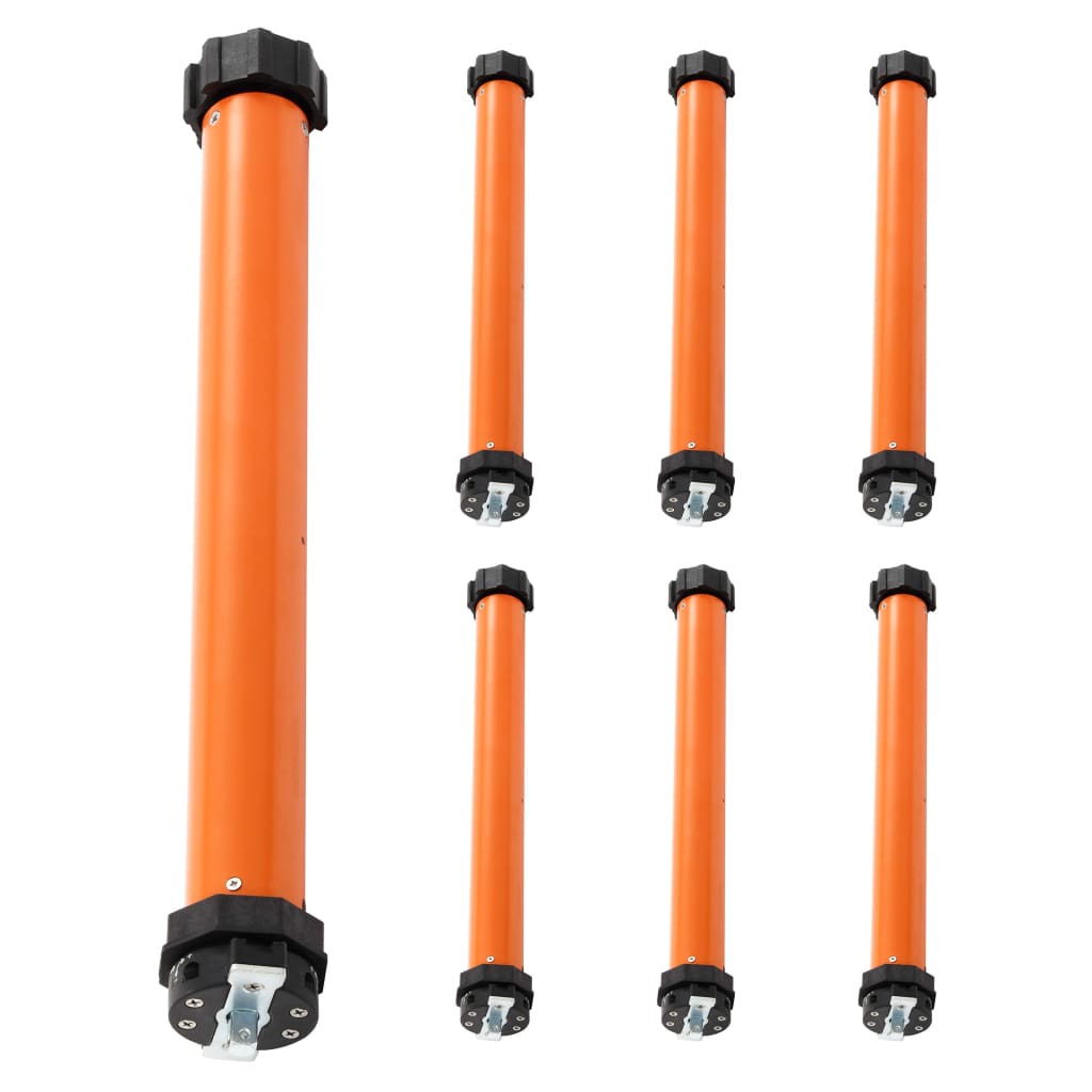 Set de 7 motoare tubulare vidaXL, Metal, 10 nm/45 mm, Portocaliu