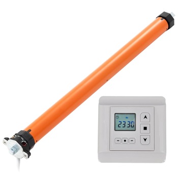 Motor tubular cu telecomanda vidaXL, Metal, 10 nm/35 mm, Portocaliu Motor tubular cu telecomanda vidaXL, Metal, 10 nm/35 mm, Portocaliu