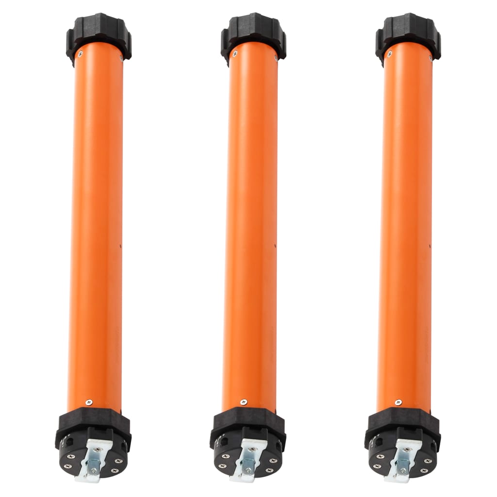 Set de 3 motoare tubulare vidaXL, Metal, 10 nm/45 mm, Portocaliu
