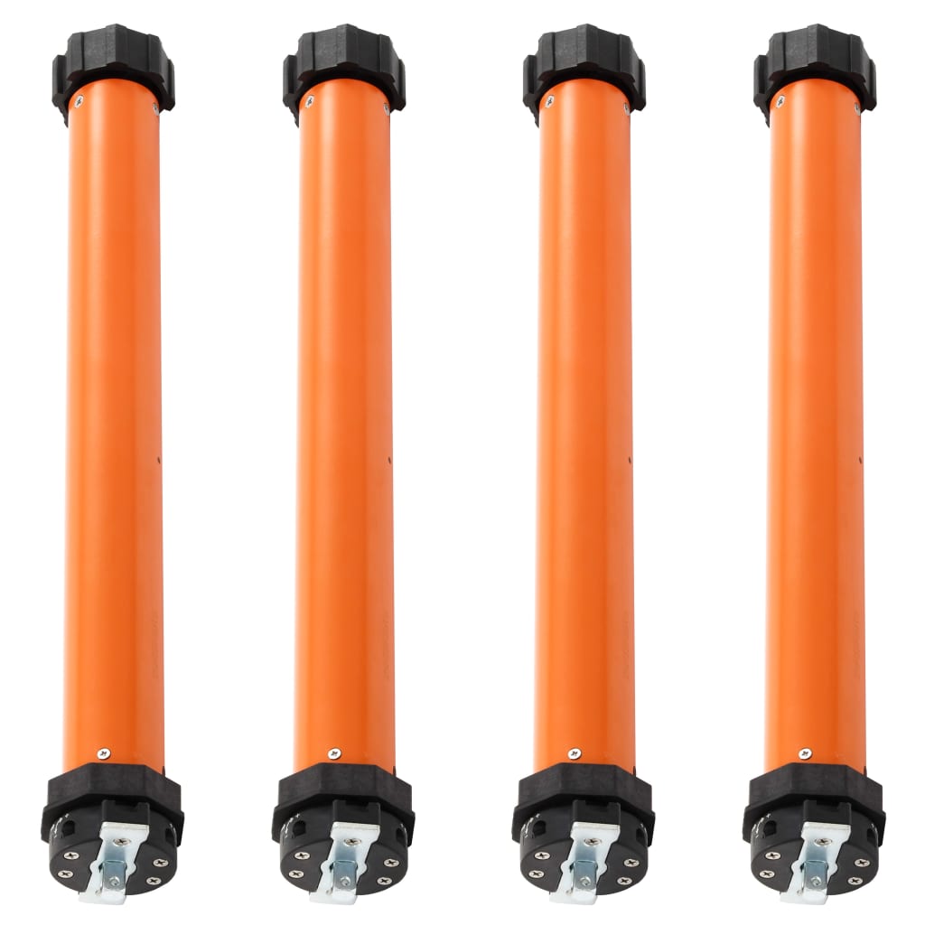 Set de 4 motoare tubulare vidaXL, Metal, 20 nm/45 mm, Portocaliu