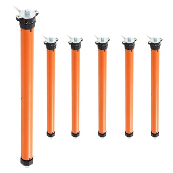 Set de 6 motoare tubulare vidaXL, Metal, 10 nm/35 mm, Portocaliu Set de 6 motoare tubulare vidaXL, Metal, 10 nm/35 mm, Portocaliu