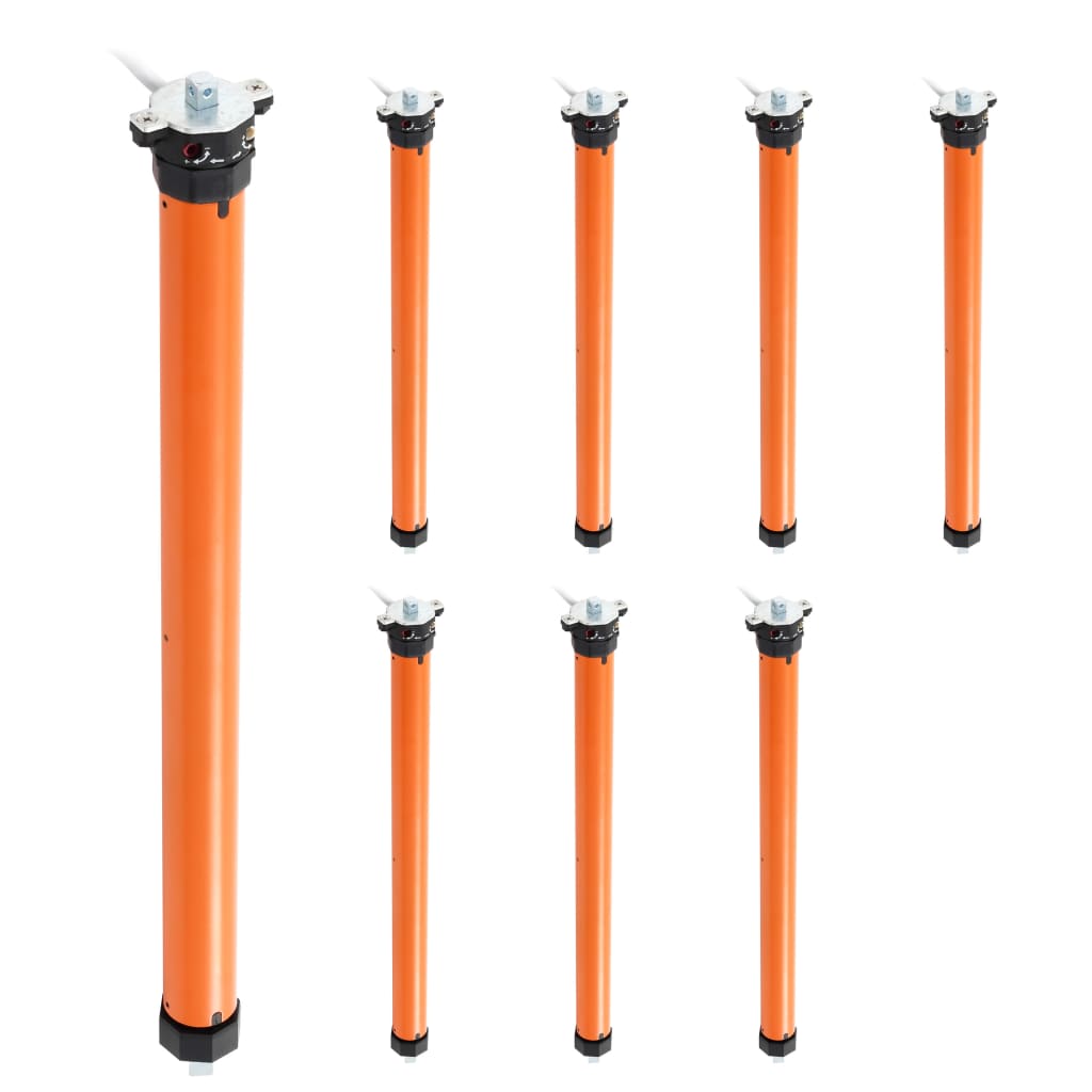 Set de 8 motoare tubulare vidaXL, Metal, 10 nm/35 mm, Portocaliu