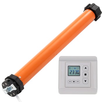 Motor tubular cu telecomanda vidaXL, Metal, 20 nm/45 mm, Portocaliu Motor tubular cu telecomanda vidaXL, Metal, 20 nm/45 mm, Portocaliu