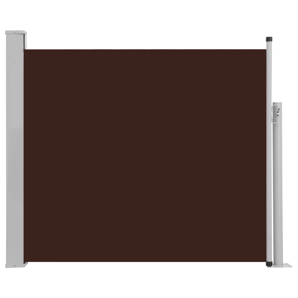 Copertina laterala retractabila de terasa, vidaXL, Poliester/Otel, 100 x 300 cm, Maro