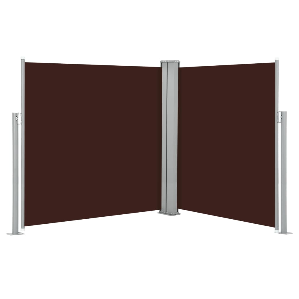Copertina laterala retractabila, vidaXL, Poliester/Otel, 170 x 600 cm, Maro inchis