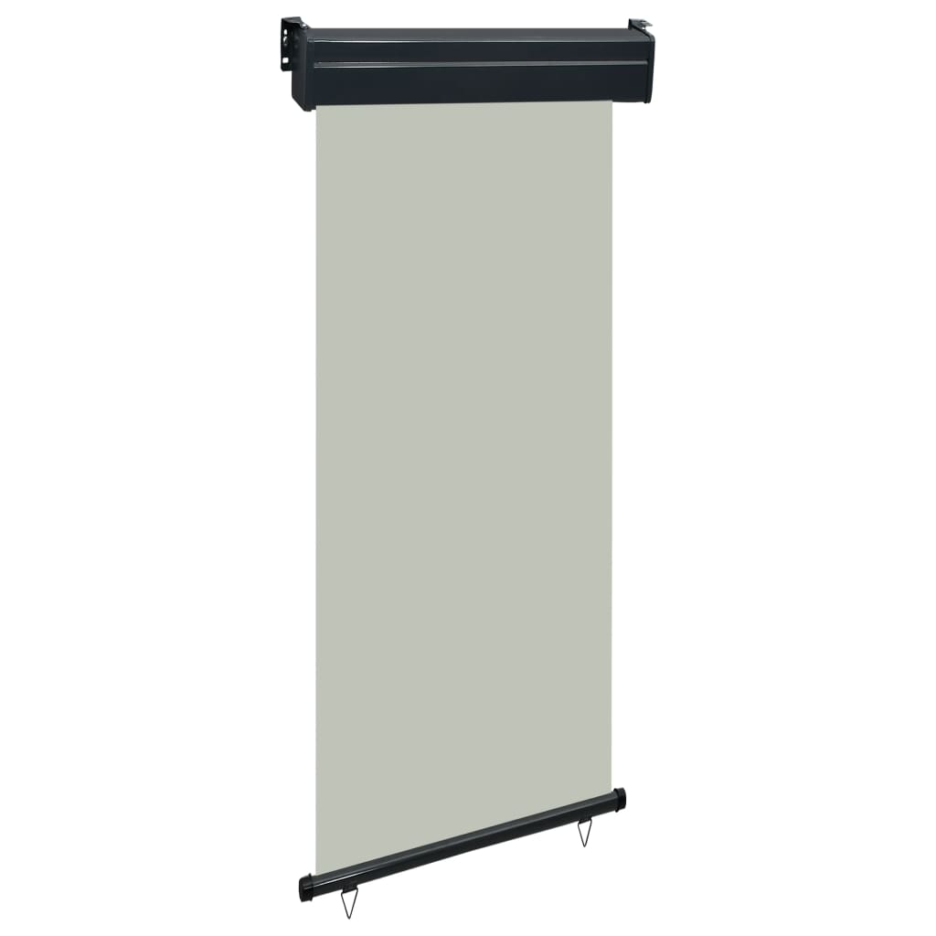 Copertina laterala de balcon, vidaXL, Poliester/Otel, 80 x 250 cm, Gri deschis