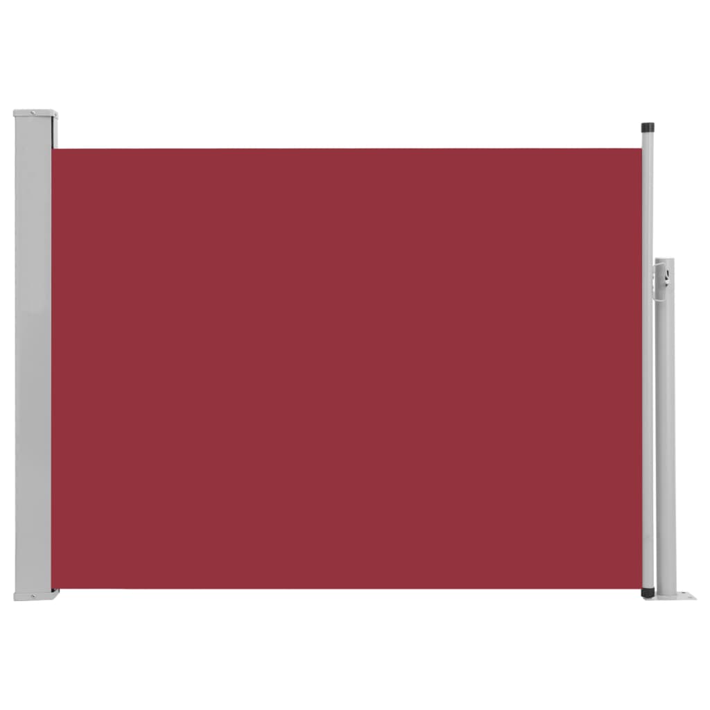 Copertina laterala retractabila de terasa, vidaXL, Poliester/Otel, 120 x 500 cm, Rosu