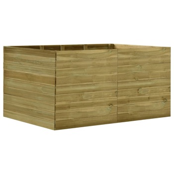 Jardiniera de gradina din lemn de pin tratat, vidaXL, Lemn, 200 x 150 x 97 cm, Maro Jardiniera de gradina din lemn de pin tratat, vidaXL, Lemn, 200 x 150 x 97 cm, Maro