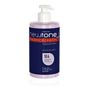 Masca nuantatoare pentru par cu keratina Haute Couture NEWTONE, 10/6 Blond deschis violet, 435 ml Masca nuantatoare pentru par cu keratina Haute Couture NEWTONE, 10/6 Blond deschis violet, 435 ml