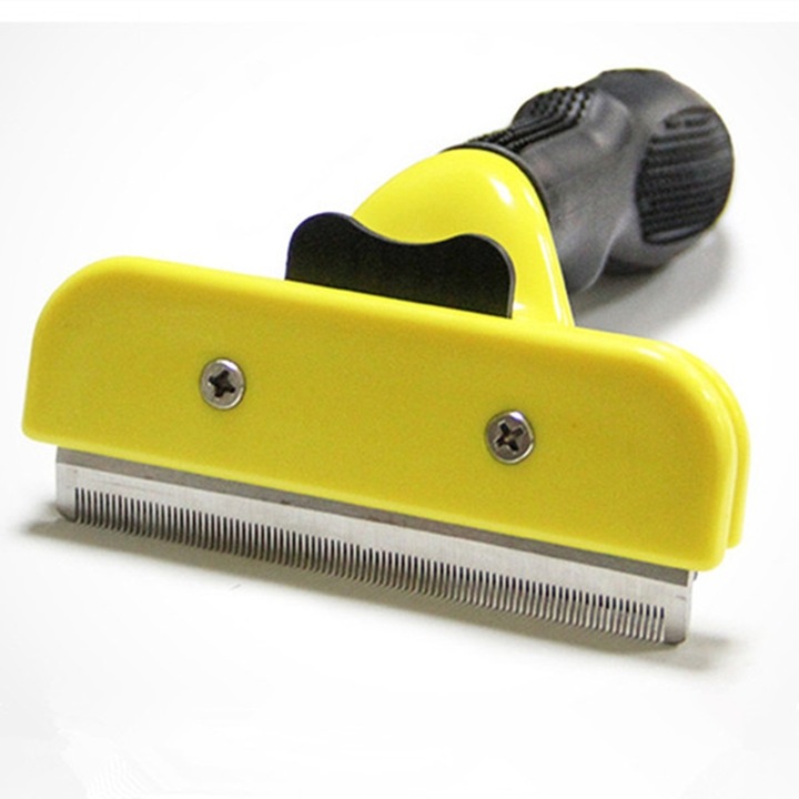 Гребен за лесно премахване на излишната козина на вашия любимец 1Tech, модел TSE-265, Жълто-Черен