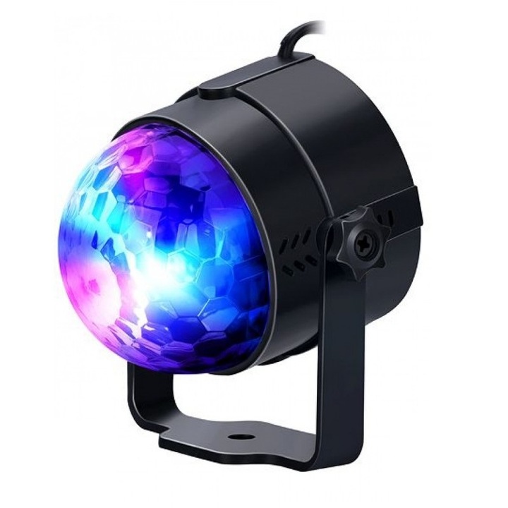 LED Диско лампа EJBOTH, 3 W, 1W RGB, Дистанционно