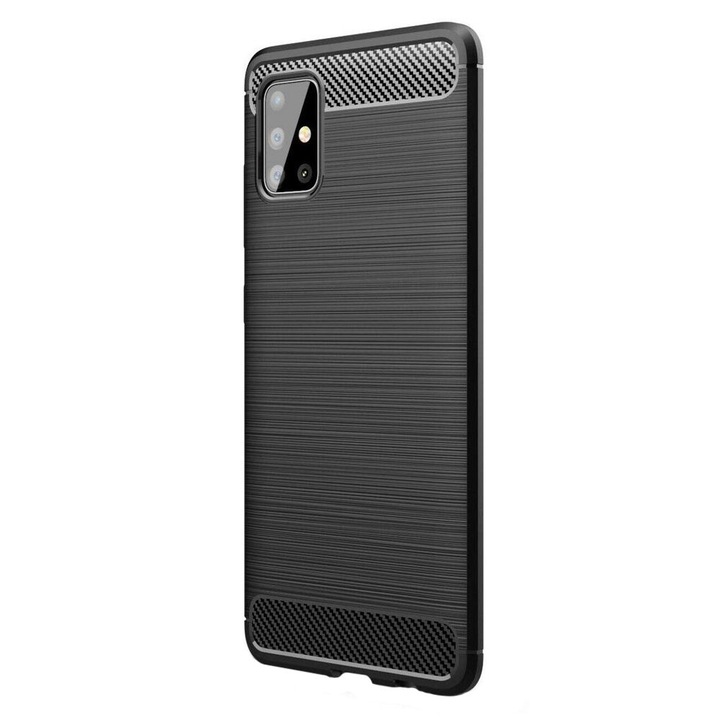 Карбонов противоударен калъф за Samsung Galaxy A51 5G A516, черен