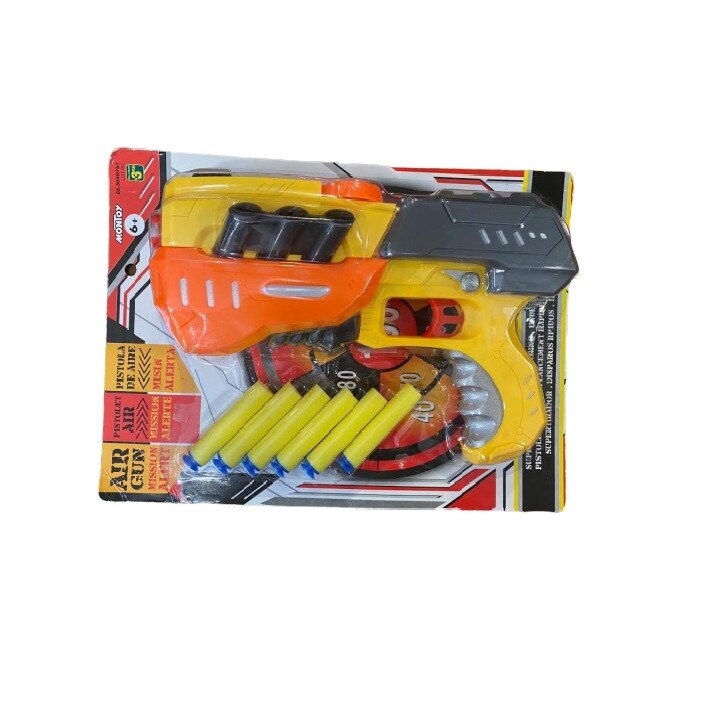 Set pistol cu aer comprimat si 6 ventuze din burete Vision