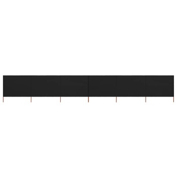 Paravan anti-vant cu 6 panouri, negru, 800 x 120 cm, textil Paravan anti-vant cu 6 panouri, negru, 800 x 120 cm, textil