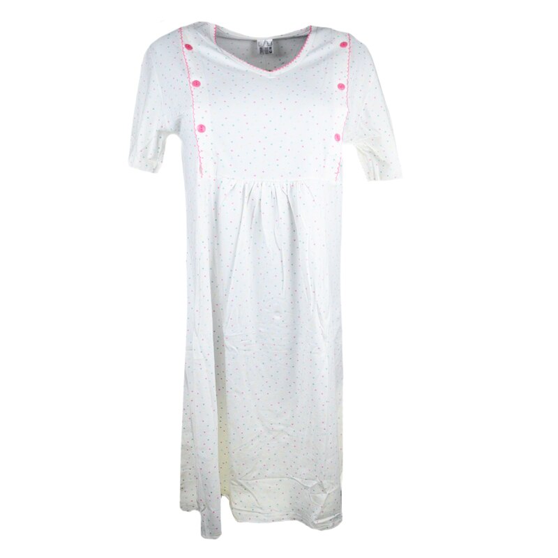 Camasa de noapte pentru alaptat Mini Junior 7294, Alb, M