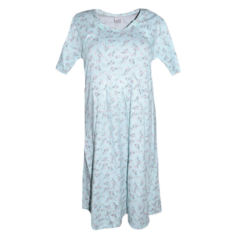 Camasa de noapte pentru alaptat Mini Junior 7309T, Turcoaz, Turcoaz