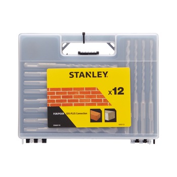 Set 12 burghie SDS-Plus in cutie STA56119-QZ Stanley 6 x 3, 8 x 3, 10 x 3, 12 x 2, 14 x1 Set 12 burghie SDS-Plus in cutie STA56119-QZ Stanley 6 x 3, 8 x 3, 10 x 3, 12 x 2, 14 x1