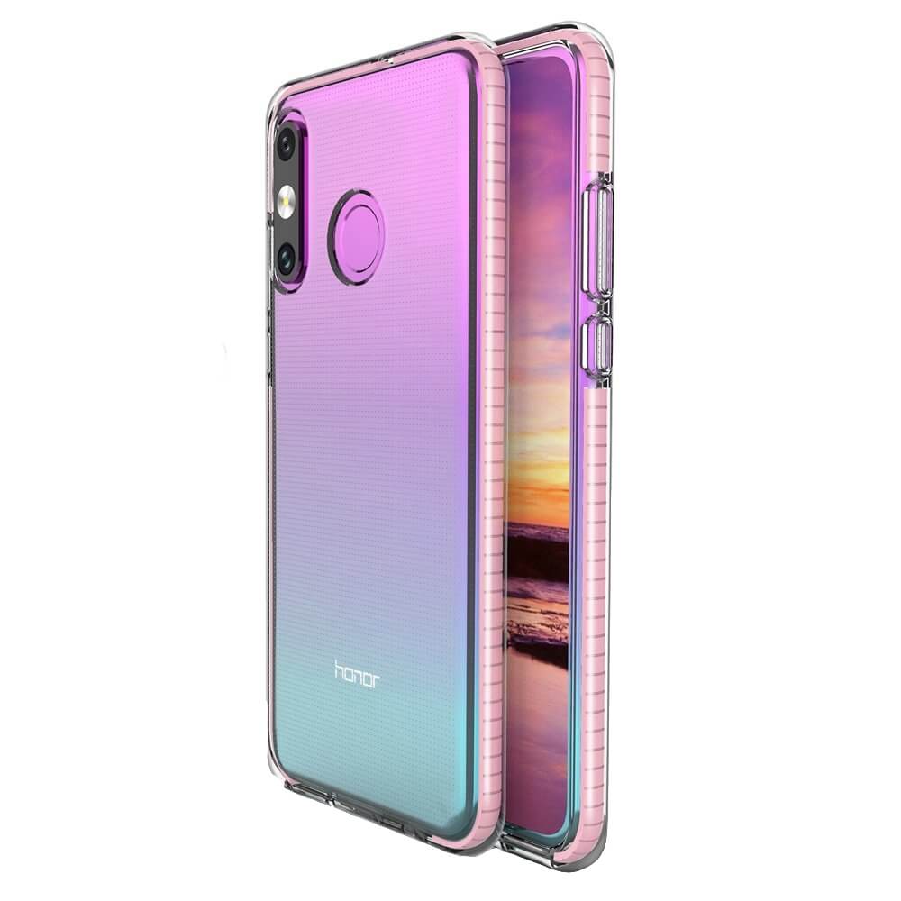 Husa Huawei P30 Lite, Spring Case, TPU Gel, cu Rama Roz