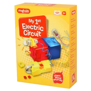 Joc educativ Keycraft Magnoidz - Primul meu circuit electric, 3 experimente Joc educativ Keycraft Magnoidz - Primul meu circuit electric, 3 experimente
