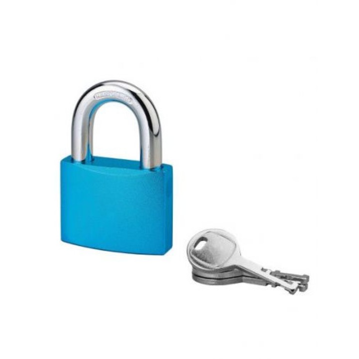 Lacat cu cheie, curbat, 50 mm, colorat - SP