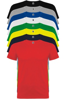 Set 8 Tricouri Clasice, barbati, Roly, 100% bumbac, Multicolor Set 8 Tricouri Clasice, barbati, Roly, 100% bumbac, Multicolor