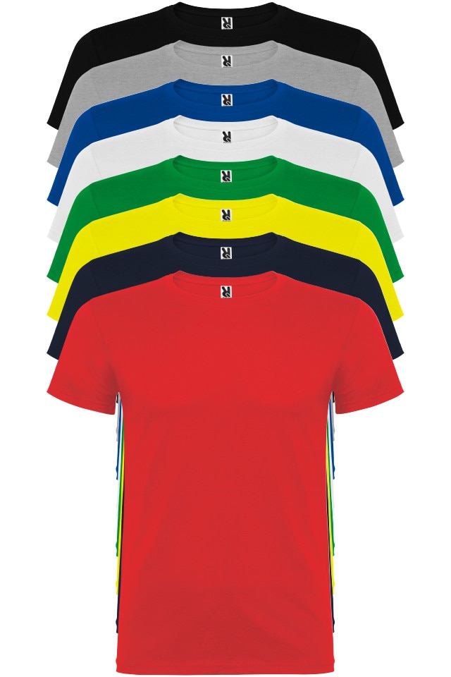 Set 8 Tricouri Clasice, barbati, Roly, 100% bumbac, Multicolor