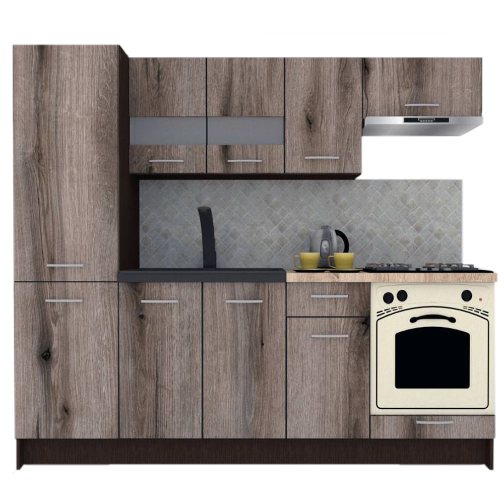 Set Bucatarie Marina New 230 B, Wenge / Decor K366, 230 x 195,5 x 60 cm