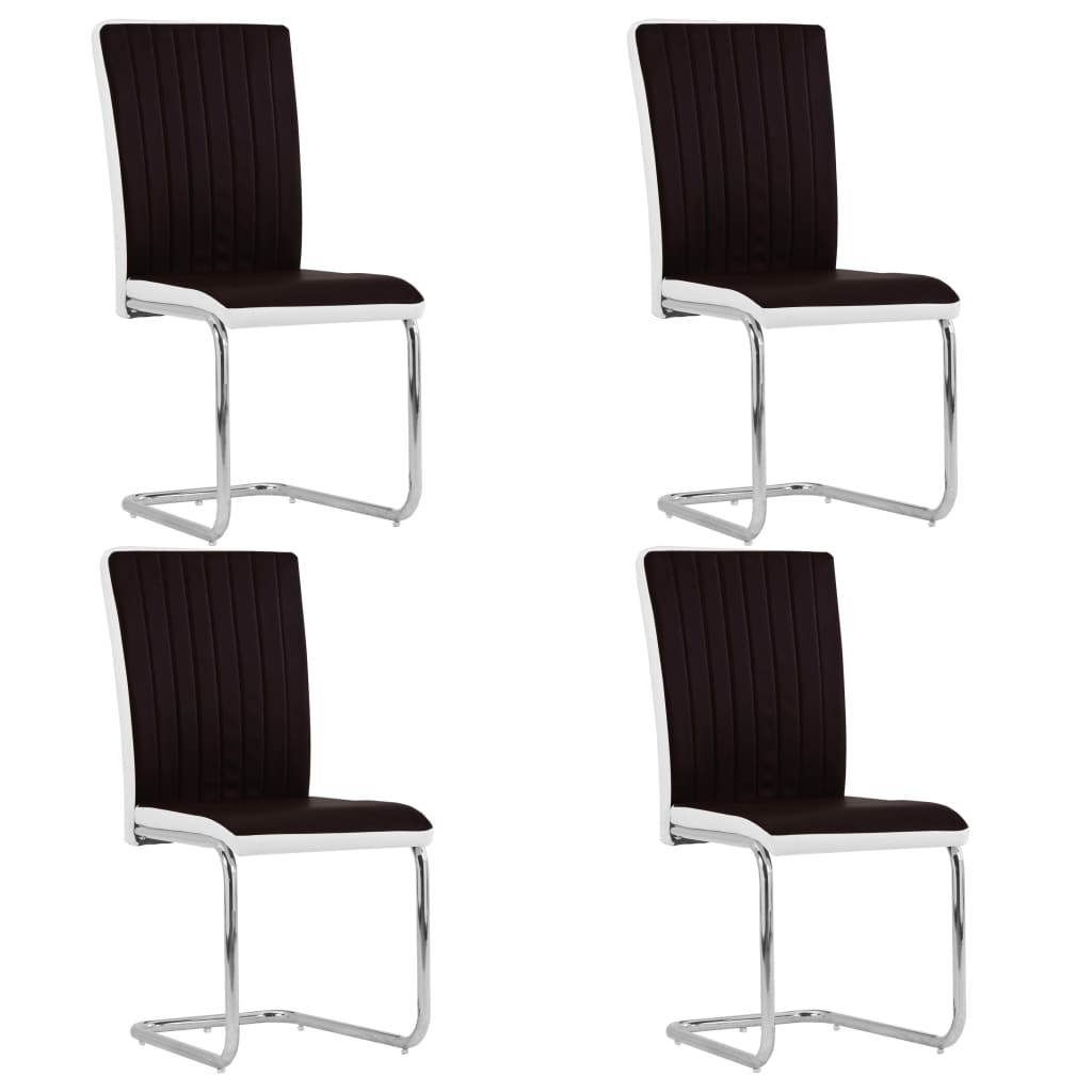 Set scaune de bucatarie consola, 4 buc, maro, piele ecologica 281792