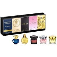 Set Apa de parfumApa de toaleta Versace Yellow Diamond Eau de Toilette 5ml + Bright Crystal Eau de Toilette 5ml + Crystal Noir Eau de Toilette 5ml + Eros pour Femme Eau de Parfum 5ml + Dylan Blue pour Femme Eau de Parfum 5ml, Femei, 5 ml