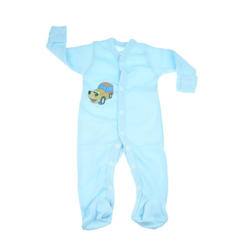 Salopeta cu maneca lunga pentru baieti Mini Bimbi SPB-4, Albastru, 56 cm
