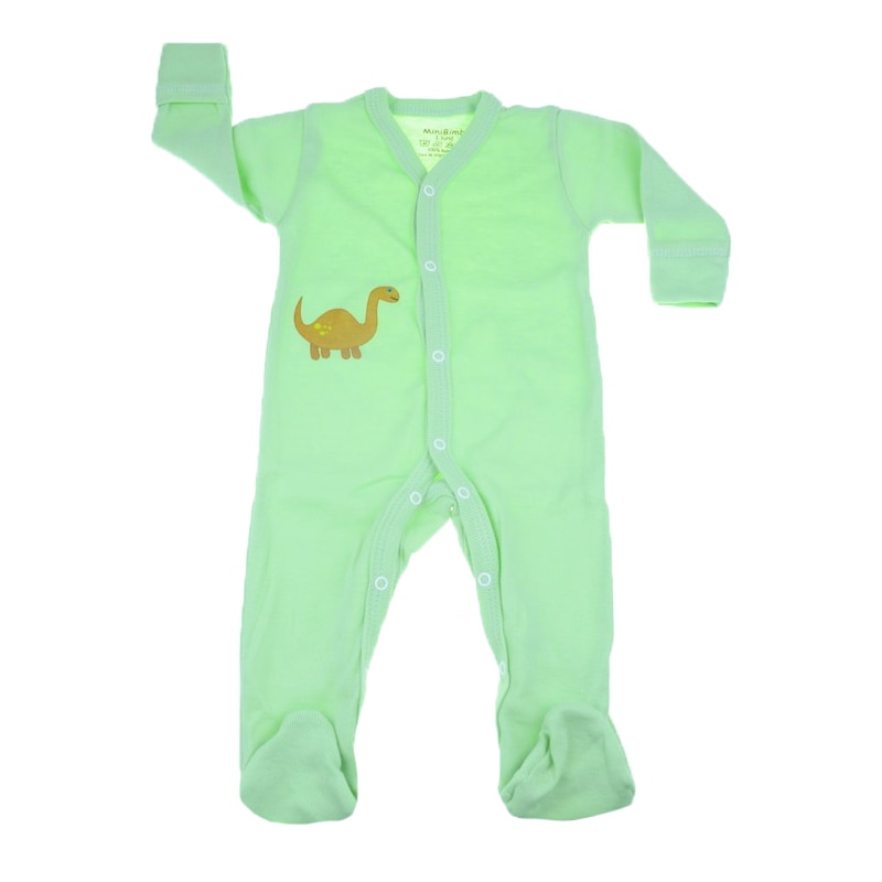 Salopeta cu maneca lunga pentru bebelusi Mini Bimbi SPB-11, Verde, 56 cm