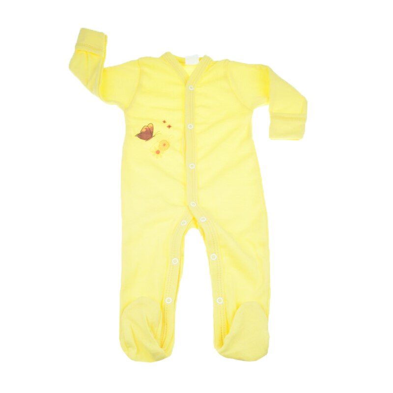 Salopeta cu maneca lunga pentru bebelusi Mini Bimbi SPB-12, Galben, 56 cm