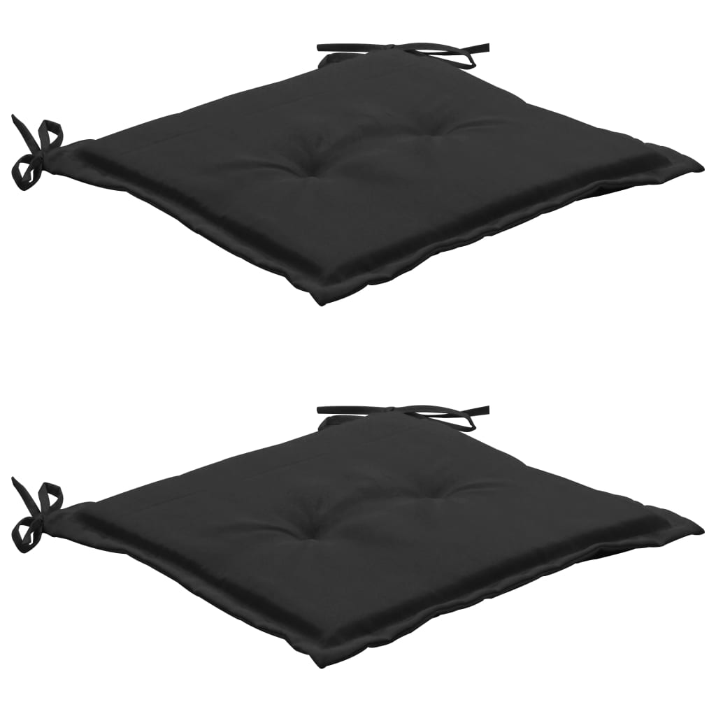 Perna de scaun din 2 piese vidaXL, Tesatura, 50 x 50 x 3 cm , Negru