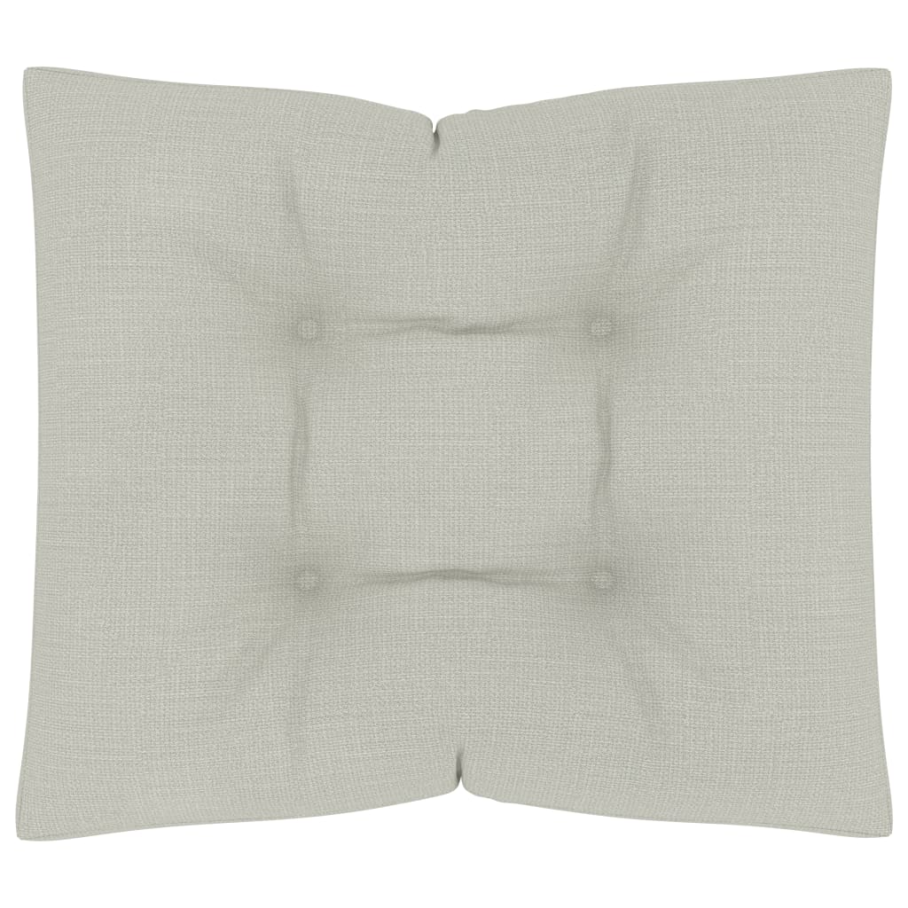 Perna de canapea din paleti vidaXL, Tesatura, 60 x 61 x 10 cm, Bej