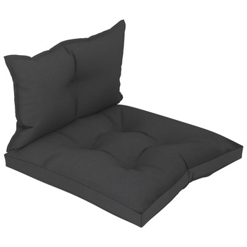 Set de 2 perne pentru canapea din paleti, vidaXL, Poliester 160 g/mp, 60 x 61 x 10 cm, Negru Set de 2 perne pentru canapea din paleti, vidaXL, Poliester 160 g/mp, 60 x 61 x 10 cm, Negru