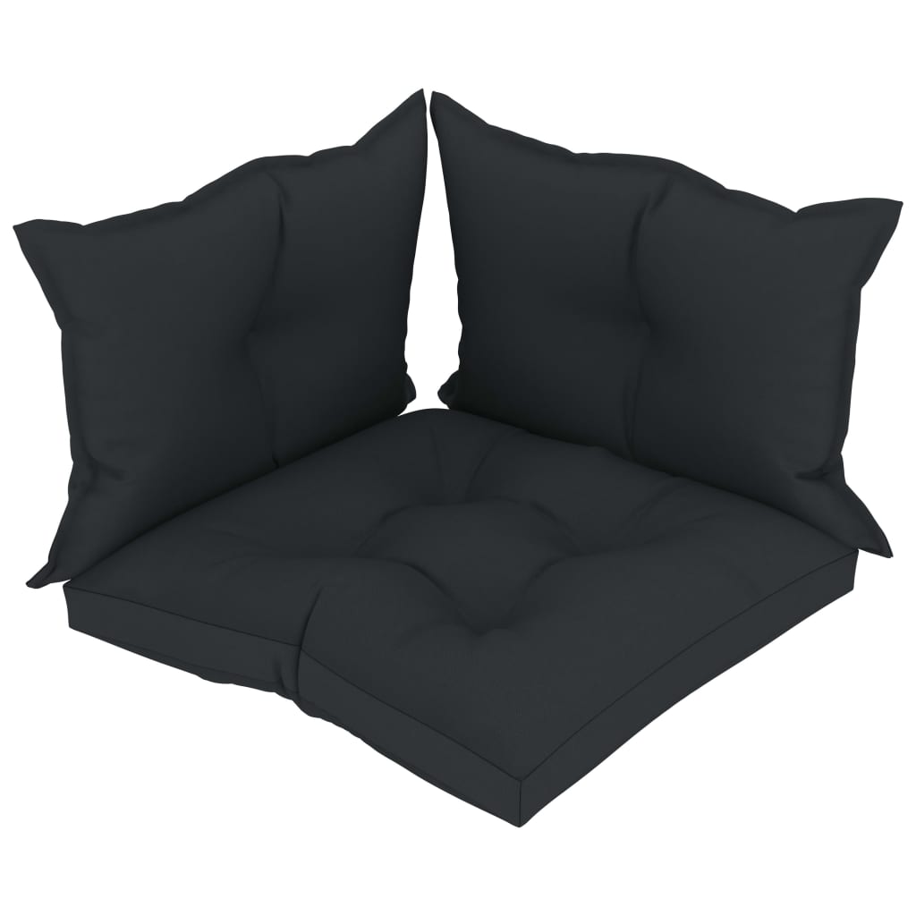Set de 3 perne pentru canapea din paleti, vidaXL, Poliester 160 g/mp, 60 x 61 x 10 cm, Gri