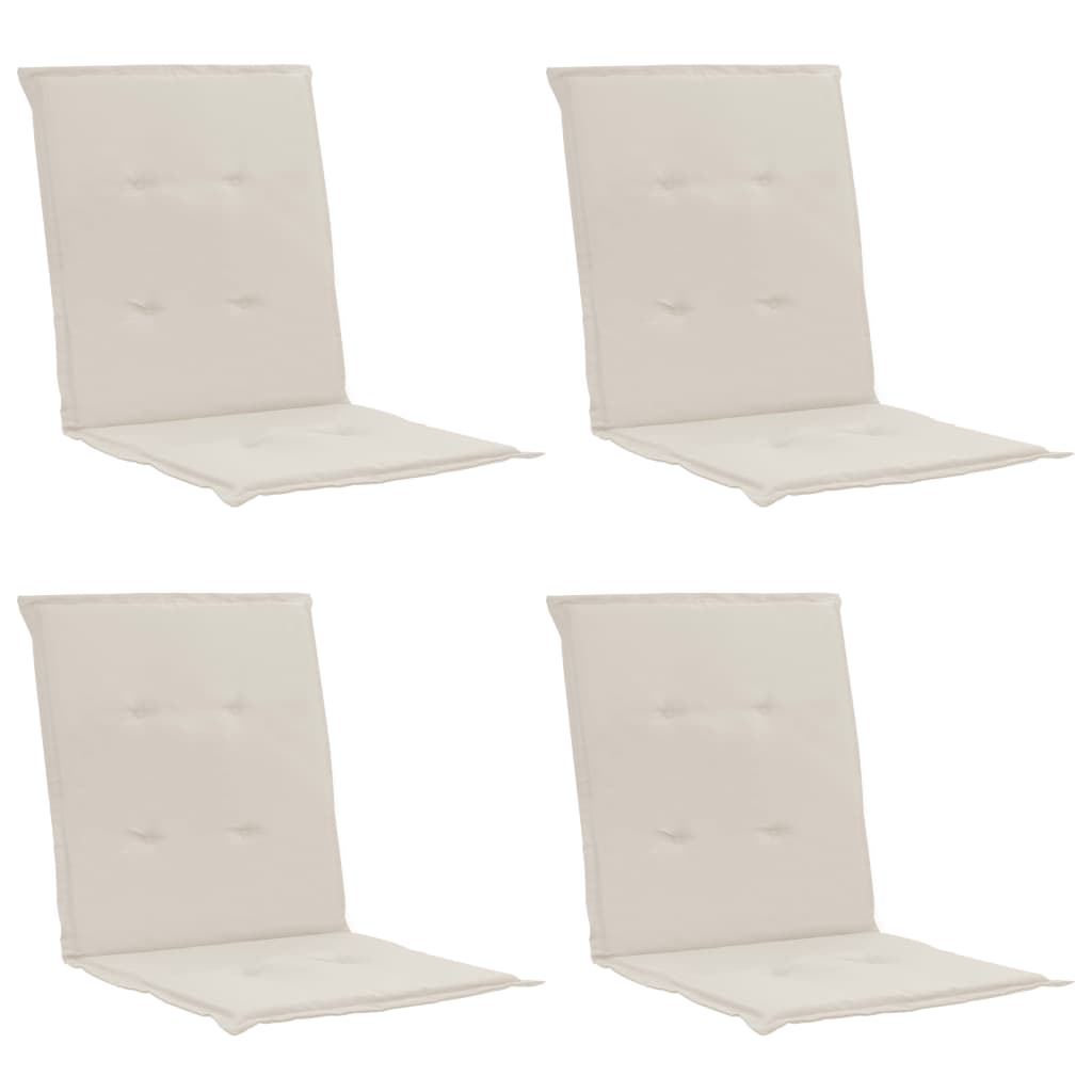 Perna de scaun din 4 piese vidaXL, Tesatura, 100 x 50 x 3 cm, Crem